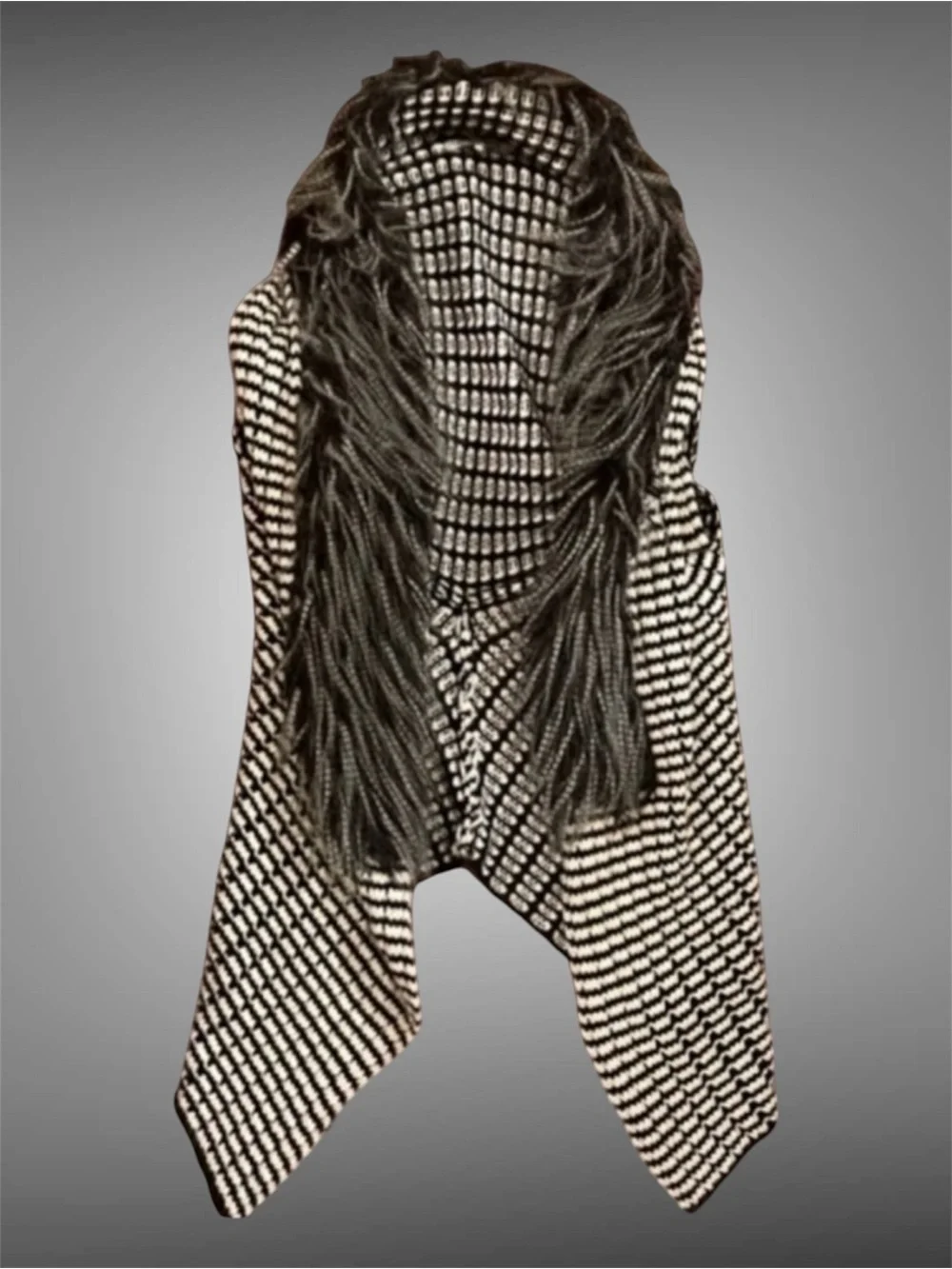TEMPO PARIS FAUX FUR OPEN FRONT CARDIGAN SIZE S/M
